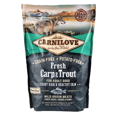 Carnilove Fresh Carp & Trout сухой корм для взрослых собак всех пород 1,5 кг (карп и форель)