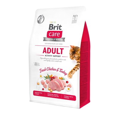 Brit Care Cat GF Adult Activity Support  корм для підтримки активності 400г (курка та індичка)