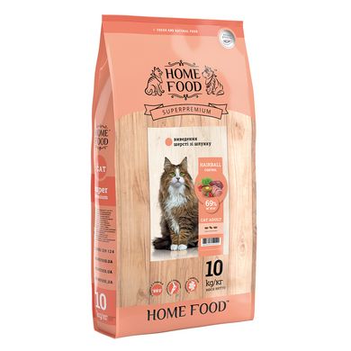 Home Food Полнорационный сухой корм для взрослых кошек "HAIRBALL CONTROL» | Вывод шерсти из желудка 10 кг