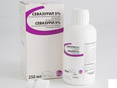 CEVA CEVAZURIL СЕВАЗУРИЛ 5% - cуспензия для перорального применения 250 мл