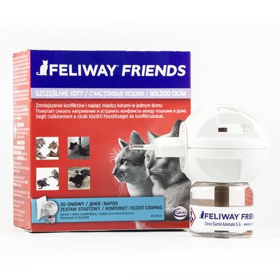 CEVA Feliway Friends (Феливей Френдс) диффузор + сменный блок – успокаивающее средство для кошек, 48 мл