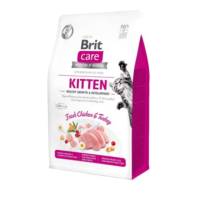 Brit Care Cat GF Kitten HGrowth & Development для котят (здоровый рост и развитие) 400г (курица)