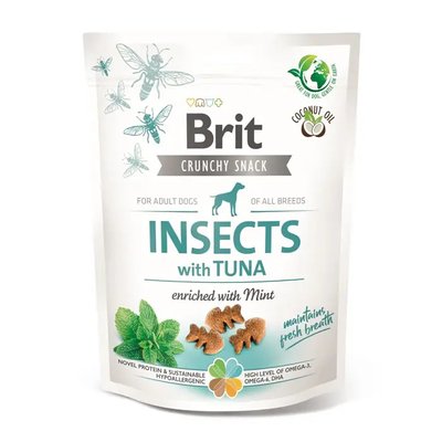 Brit Care Dog Crunchy Cracker - Лакомство для собак 200 г (насекомые, тунец, мята)