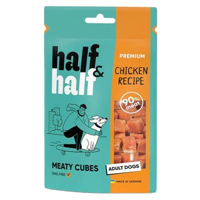 Half&Half Meaty Cubes Adult - Лакомство для собак 100 г (курица)