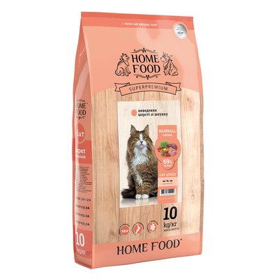Home Food Повнораціонний сухий корм для дорослих котів «HAIRBALL CONTROL» | Виведення шерсті зі шлунку 10 кг