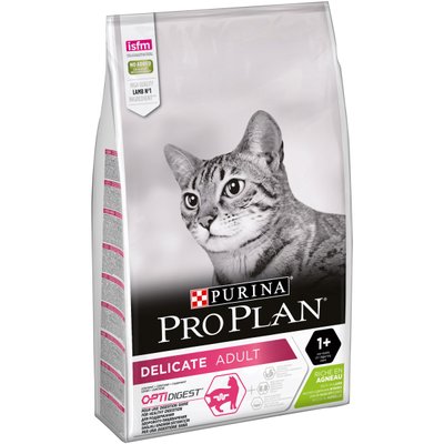 ProPlan Cat Delicate Adult - Сухой корм для кошек с чувствительным пищеварением, с ягненком 10 кг