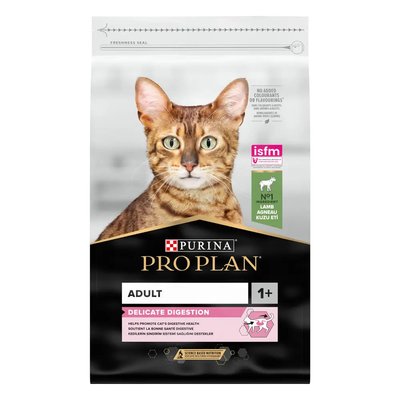 ProPlan Cat Delicate Adult - Сухой корм для кошек с чувствительным пищеварением, с ягненком 10 кг