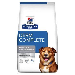 Hill&rsquo;s Prescription Diet Derm Complete - Сухий корм для собак з яйцем та рисом 4 кг