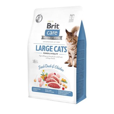 Brit Care Cat GF Large cats Power & Vitality корм для котів великих порід 400г (курка та качка)