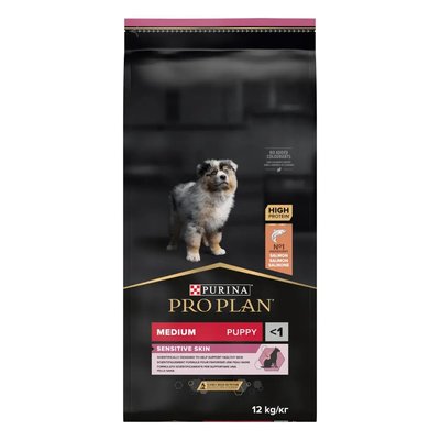 ProPlan Dog Puppy Medium Sensitive - Сухой корм для щенков средних пород склонных к аллергии, с лососем 12 кг