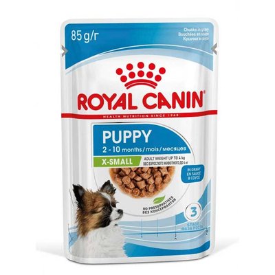 Вологий корм Royal Canin X-small Puppy для цуциків дрібних порід, соус, 85 г