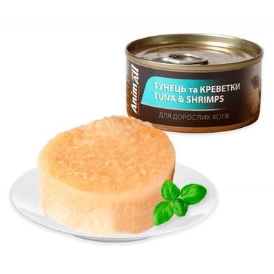AnimAll Cat Tuna and Shrimps - консерва для кошек с тунцом и креветками 85 г