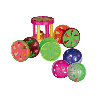 Игрушка для кошек Trixie Мяч / валик с погремушкой d=4,5 см (пластик, цвета в ассортименте)