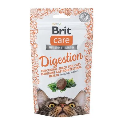 Brit Care Crunchy Cracker Digestion - Ласощі для котів 50 г (тунець, фенхель і ламінарія)