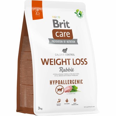 Brit Care Dog Hypoallergenic Weight Loss - Сухий корм для собак із зайвою вагою 3 кг (кролик)