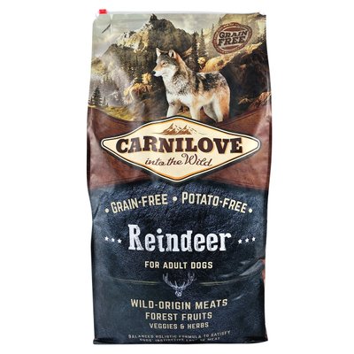 Carnilove Raindeer cухой корм для взрослых собак всех пород 12 кг (оленина и кабан)