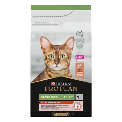 ProPlan Cat Sterilised Adult - Сухой корм для стерилизованных кошек и кастрированных котов с лососем 1,5 кг