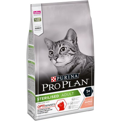 ProPlan Cat Sterilised Adult - Сухой корм для стерилизованных кошек и кастрированных котов с лососем 1,5 кг