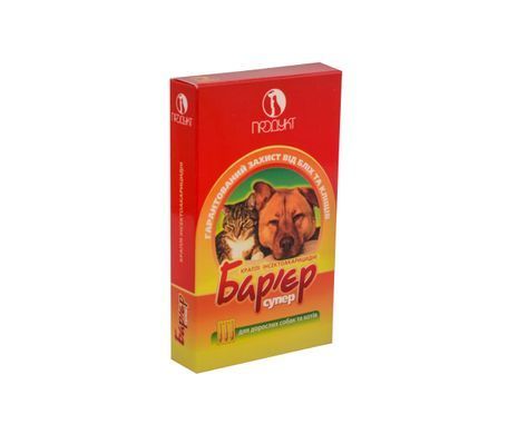 Капли на холку для собак и кошек Барьер-супер (от блох и клещей), пипетка