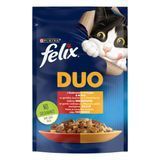 Felix Duo кусочки в желе с говядиной и птицей 85г