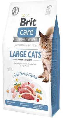 Brit Care Cat GF Large cats Power & Vitality корм для кошек крупных пород 7кг (курица и утка)