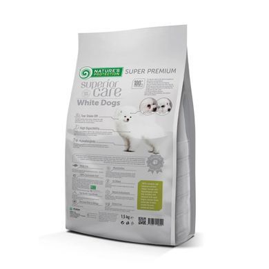 Nature&rsquo;s Protection SC White Dogs Grain Free Junior Small&Mini Breeds &ndash; беззерновой корм с белой рыбой для щенков малых пород с белой шерстью 1,5 кг