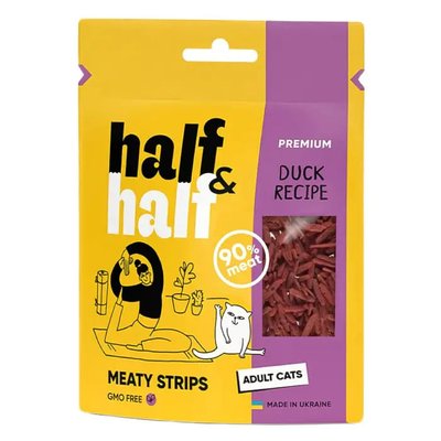 Half&Half Meaty Strips Adult - Ласощі для котів 50 г (качка)
