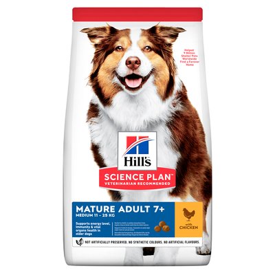 HILL'S SP Mature Adult Medium Хіллс Сухий Корм для Літніх Собак 7+ з Куркою - 2,5 кг