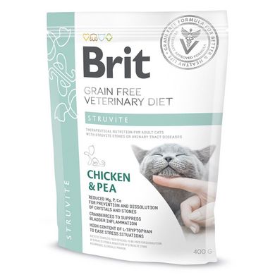 Brit GF Veterinary Diet Struvite - Сухий корм для кішок, при захворюваннях сечовивідних шляхів 400 г (курка)