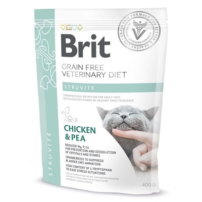Brit GF Veterinary Diet Struvite - Сухой корм для кошек, при заболеваниях мочевыводящих путей 400 г (курица)