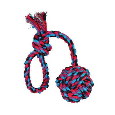 Іграшка для собак Trixie М'яч плетений з ручкою 30 см, d=5,5 см (текстиль, кольори в асортименті)