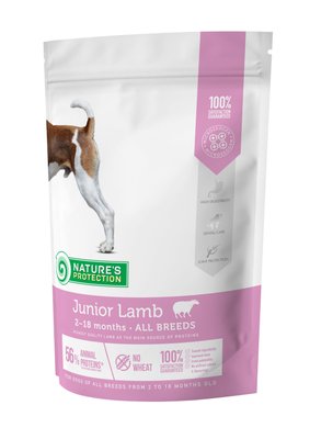 Nature’s Protection Junior Lamb All Breeds - корм для цуценят всіх порід з ягнятиною 500 г