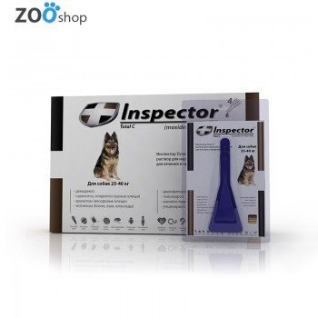 Inspector (Инспектор) капли на холку от блох, клещей, гельминтов для собак 25-40 кг