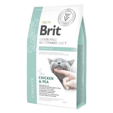Brit GF Veterinary Diet Struvite - Сухий корм для кішок, при захворюваннях сечовивідних шляхів 2 кг (курка)
