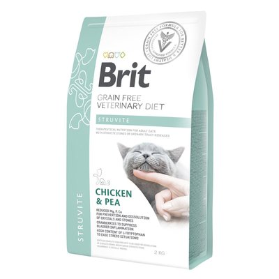 Brit GF Veterinary Diet Struvite - Сухой корм для кошек, при заболеваниях мочевыводящих путей 2 кг (курица)