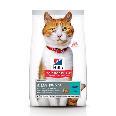 HILL'S SP Young Adult Sterilised Cat Хиллс Сухой Корм ​​для Кошек с Тунцом - 3 кг