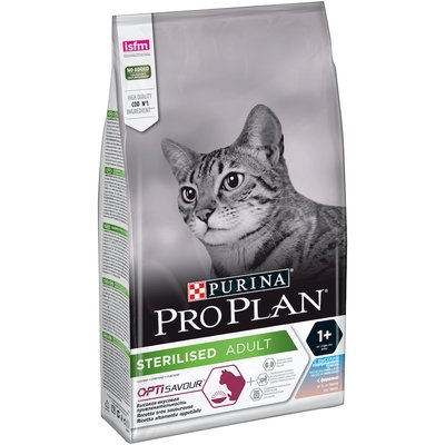 ProPlan Cat Sterilised Adult - Сухой корм для стерилизованных кошек и кастрированных котов с треской и форелью 1,5 кг