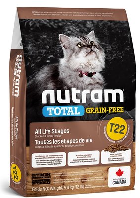 NUTRAM TOTAL GF Turkey & Chiken Cat холістик корм для котiв БЕЗ ЗЛАКІВ з індичкою та куркою 5,4 кг