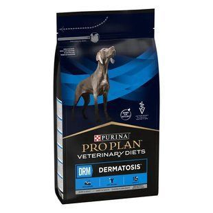 Purina Pro Plan Veterinary Diets DRM DERMATOSIS - лечебный корм для собак при дерматозах и чрезмерном выпадении шерсти 3 кг
