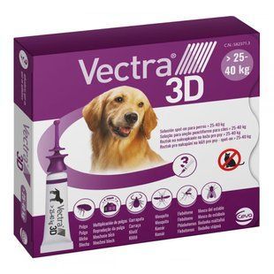 Vectra 3D (Вектра 3Д) краплі від бліх і кліщів для собак вагою 25,1-40 кг, упаковка