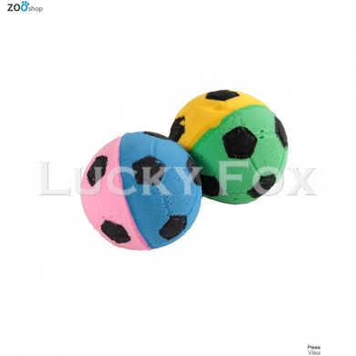 Мяч зефирный футб, двухцв, 4,5 см