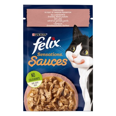 Felix Sensations лосось в соусе со вкусом креветки 85г