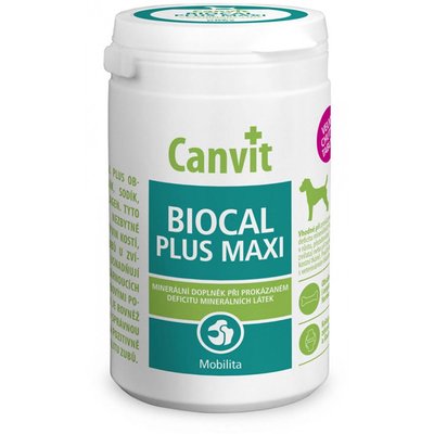 Canvit Biocal Plus Maxi for Dogs Вітамінна добавка для зміцнення імунної системи для собак, 230г