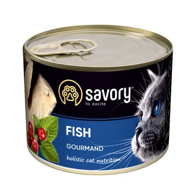 Savory корм для кошек 200г (рыба)