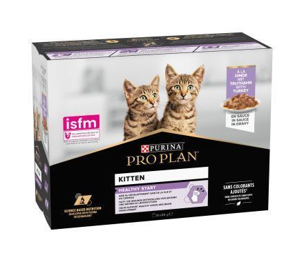 ProPlan Kitten  Nutrisavour - Набір вологого корму для кошенят з індичкою 10*85 г