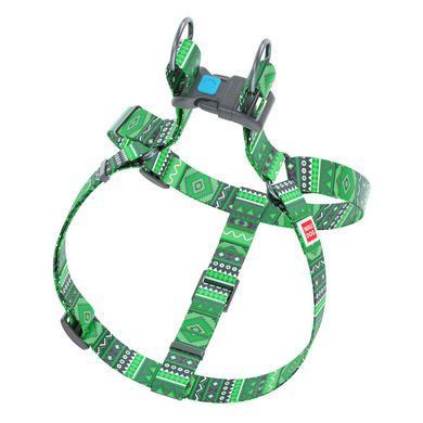 Collar Шлея WAUDOG Nylon з малюнком "Етно зелений"