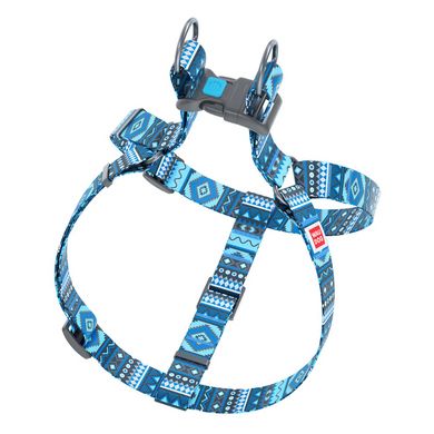 Collar Шлея WAUDOG Nylon з малюнком "Етно синій"