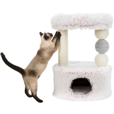 Trixie Harvey когтеточка для кошек с домиком (бело-розовая)