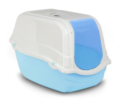 Туалет для кошек с фильтром Бокс ROMEO BLUE голубой 57*39*41 см