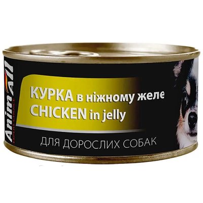 AnimAll Dog Chicken in jelly - консерва для собак з куркою в ніжному желе 85 г